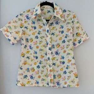 Vintage Floral Button-down